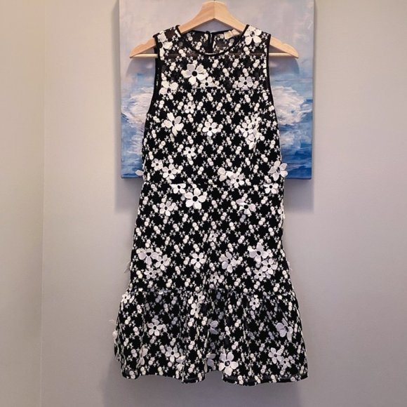 michael michael kors floral embroidered mesh dress Michael Kors Collection Women's Lace Sleeveless Midi-Dress - Seaglass